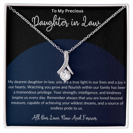 To My Beautiful Daughter In Law - Alluring Beauty Necklace