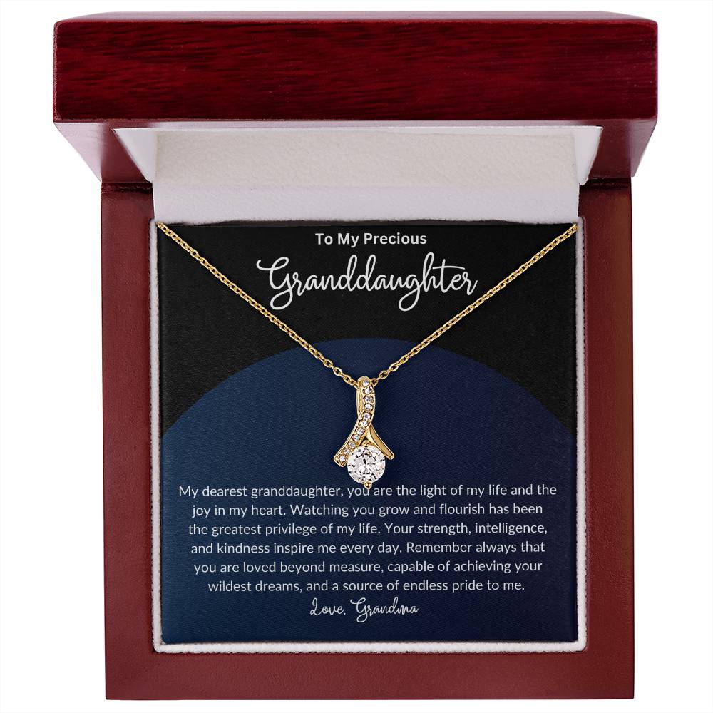 To My Beautiful Granddaughter. Alluring Beauty Necklace