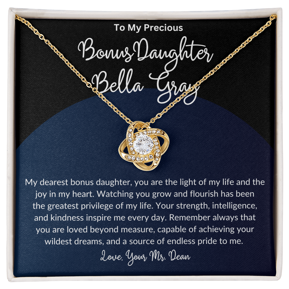 Personalized Bonus Daughter Necklace