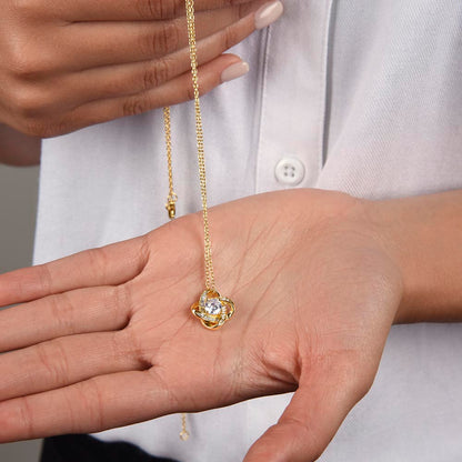 70th Birthday Gift For Women In Your Life. Loveknot Necklace