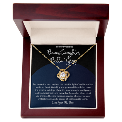 Personalized Bonus Daughter Necklace