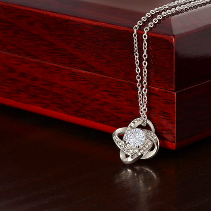 70th Birthday Gift For Women In Your Life. Loveknot Necklace