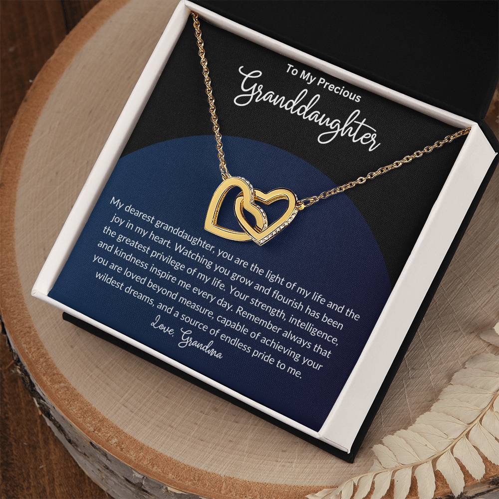 Granddaughter and Grandmother. Interlocking Hearts Necklace