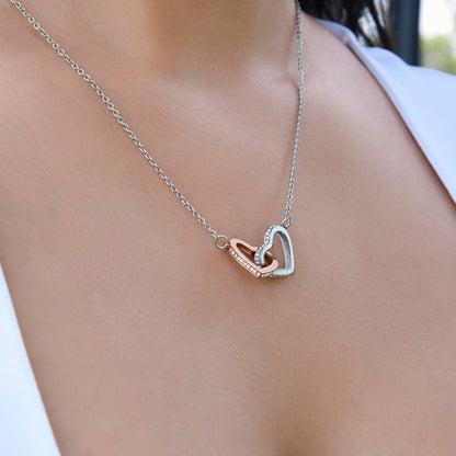60th Birthday Gift for Sister. Interlocking Hearts Necklace