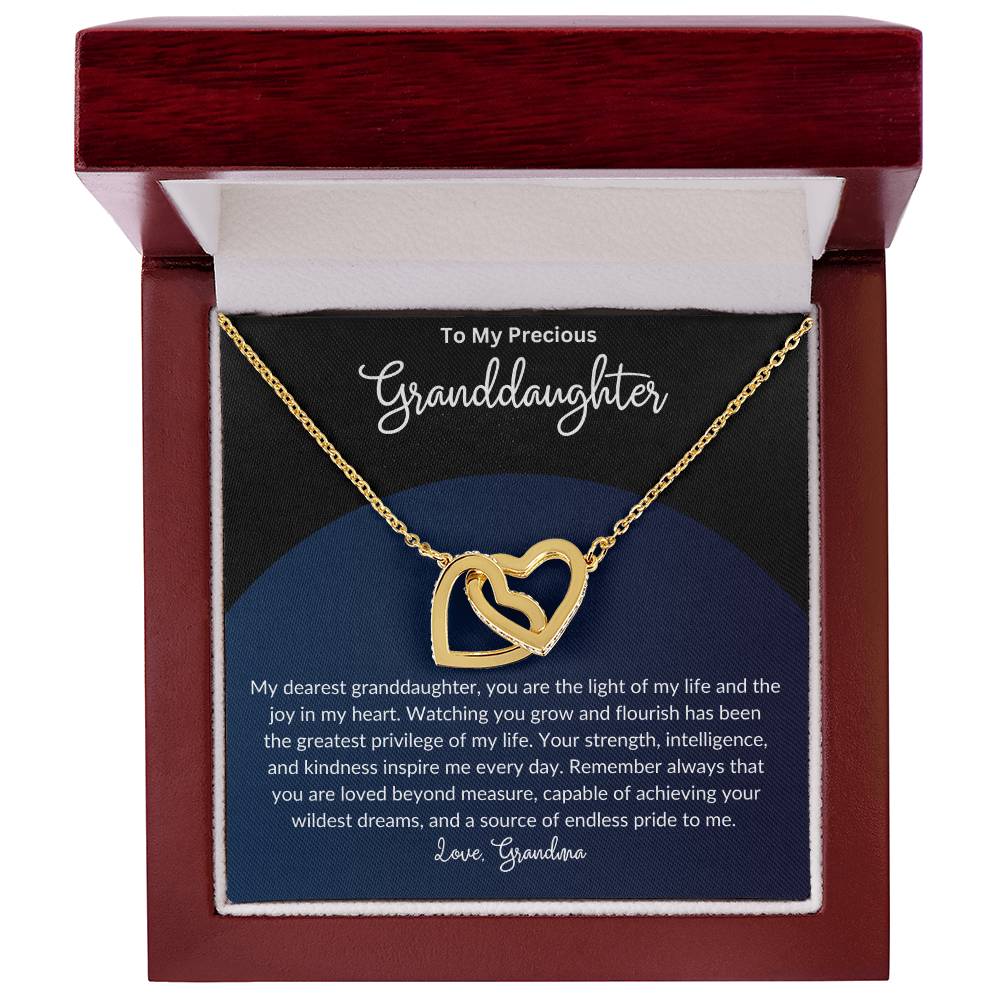 Granddaughter and Grandmother. Interlocking Hearts Necklace