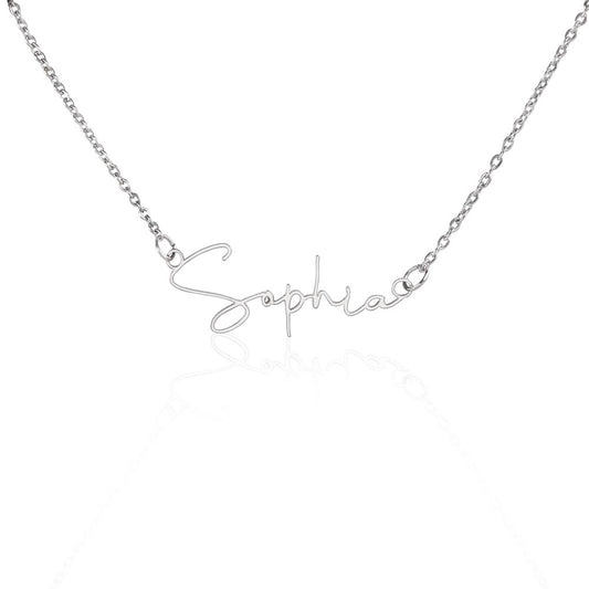 Signature name necklace