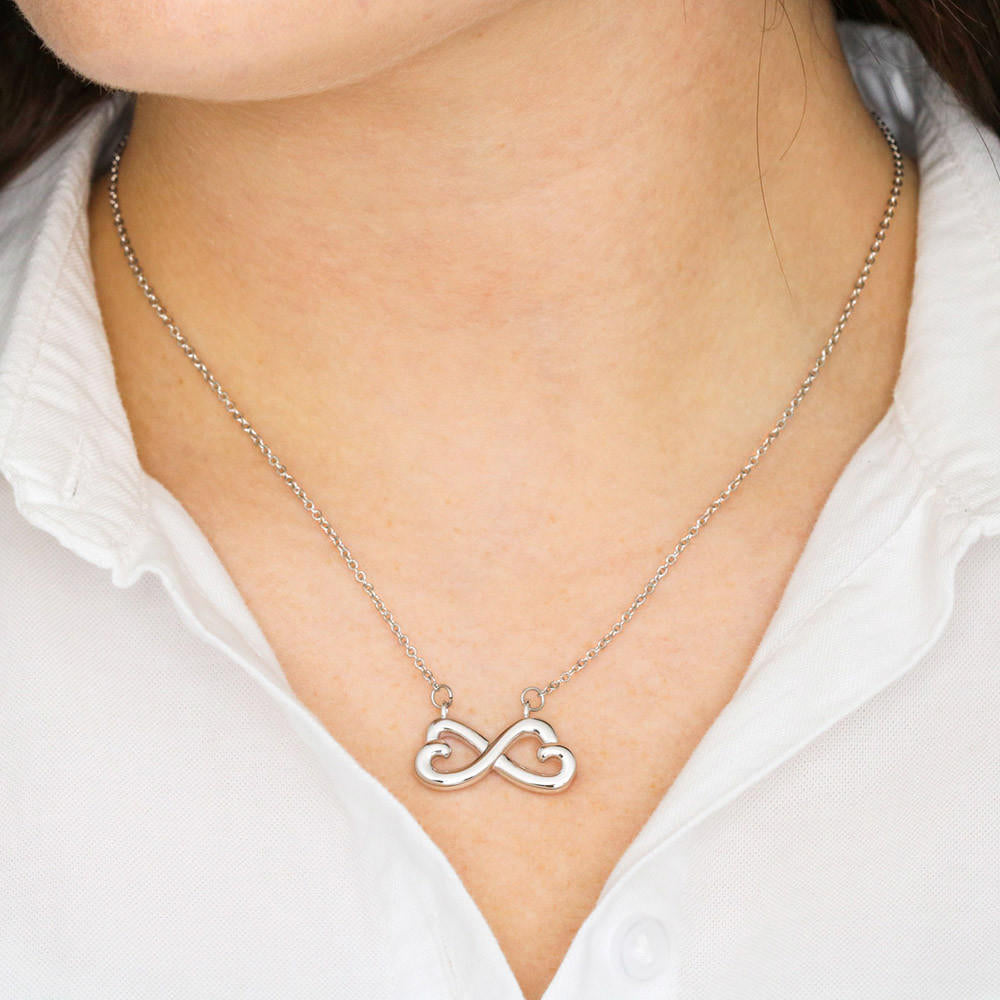 Gift for Daughter from Mom Dad, Daughter Infinity Necklace, Custom Text Necklace, Daughter Gift, Daughter Necklace, Infinity Necklace