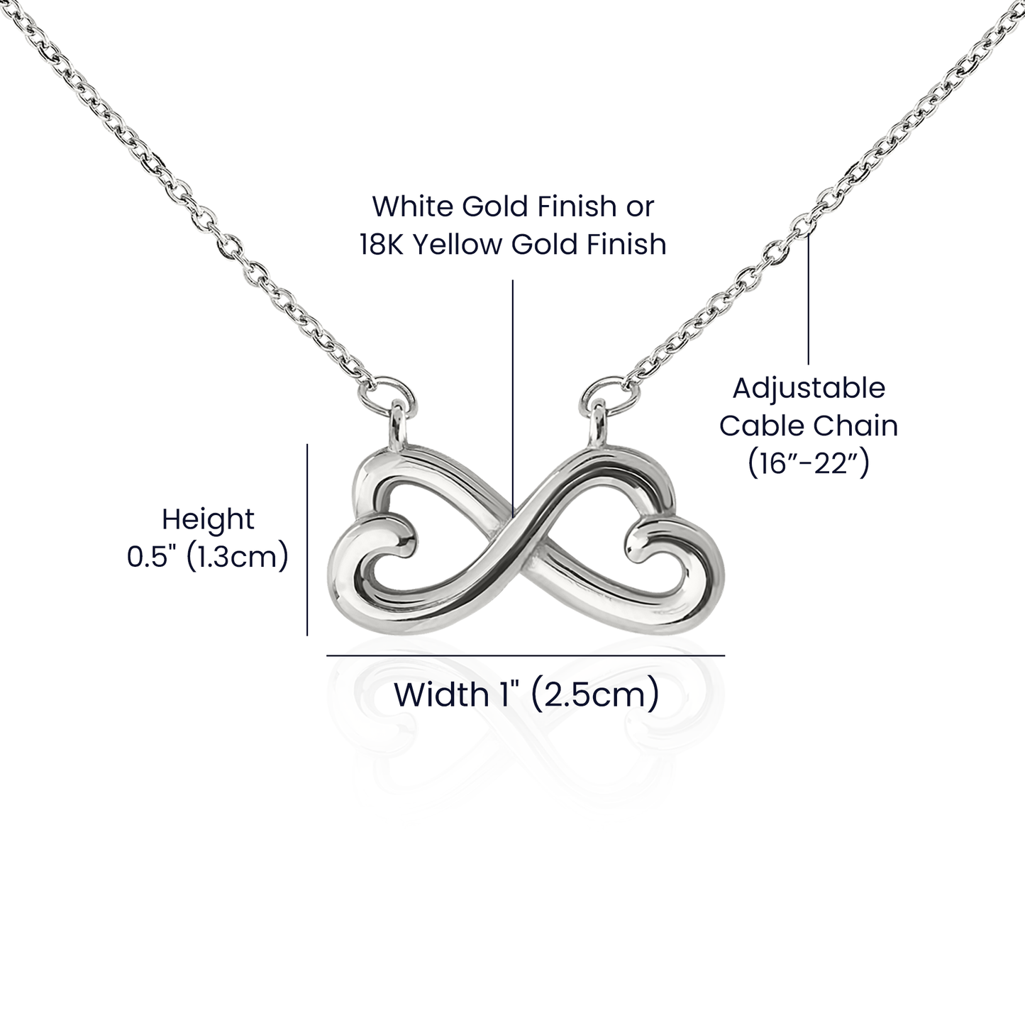 Gift for Daughter from Mom Dad, Daughter Infinity Necklace, Custom Text Necklace, Daughter Gift, Daughter Necklace, Infinity Necklace