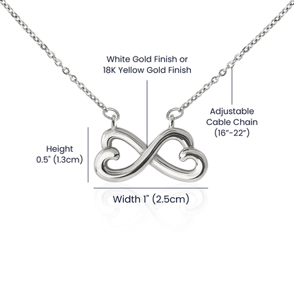 Gift for Daughter from Mom Dad, Daughter Infinity Necklace, Custom Text Necklace, Daughter Gift, Daughter Necklace, Infinity Necklace