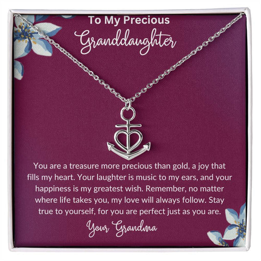 Granddaughter Anchor Necklace