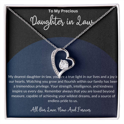 To Our Precious Daughter In Law - Forever Love Necklace