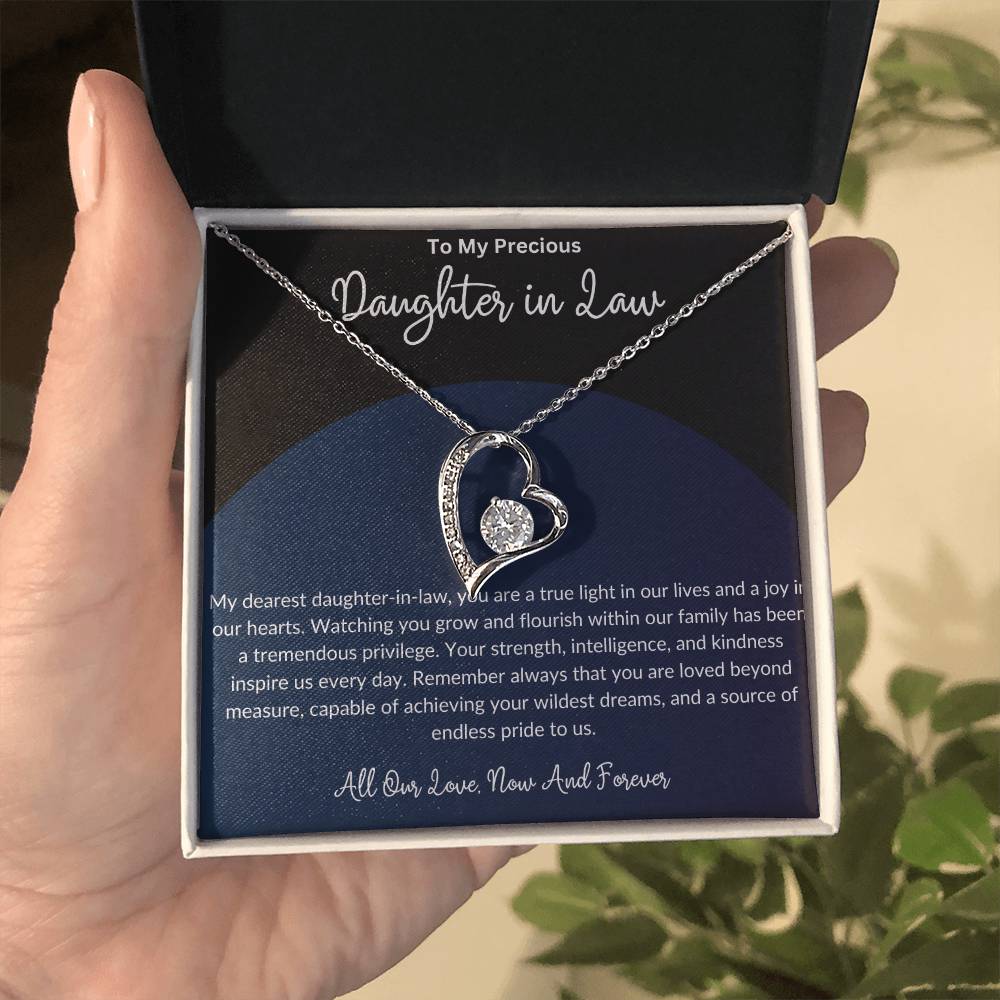 To Our Precious Daughter In Law - Forever Love Necklace