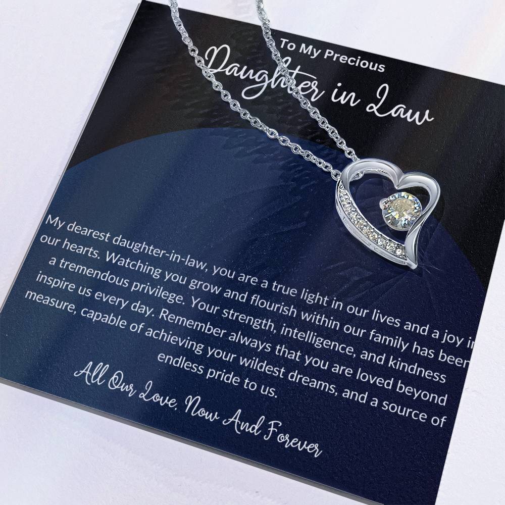 To Our Precious Daughter In Law - Forever Love Necklace