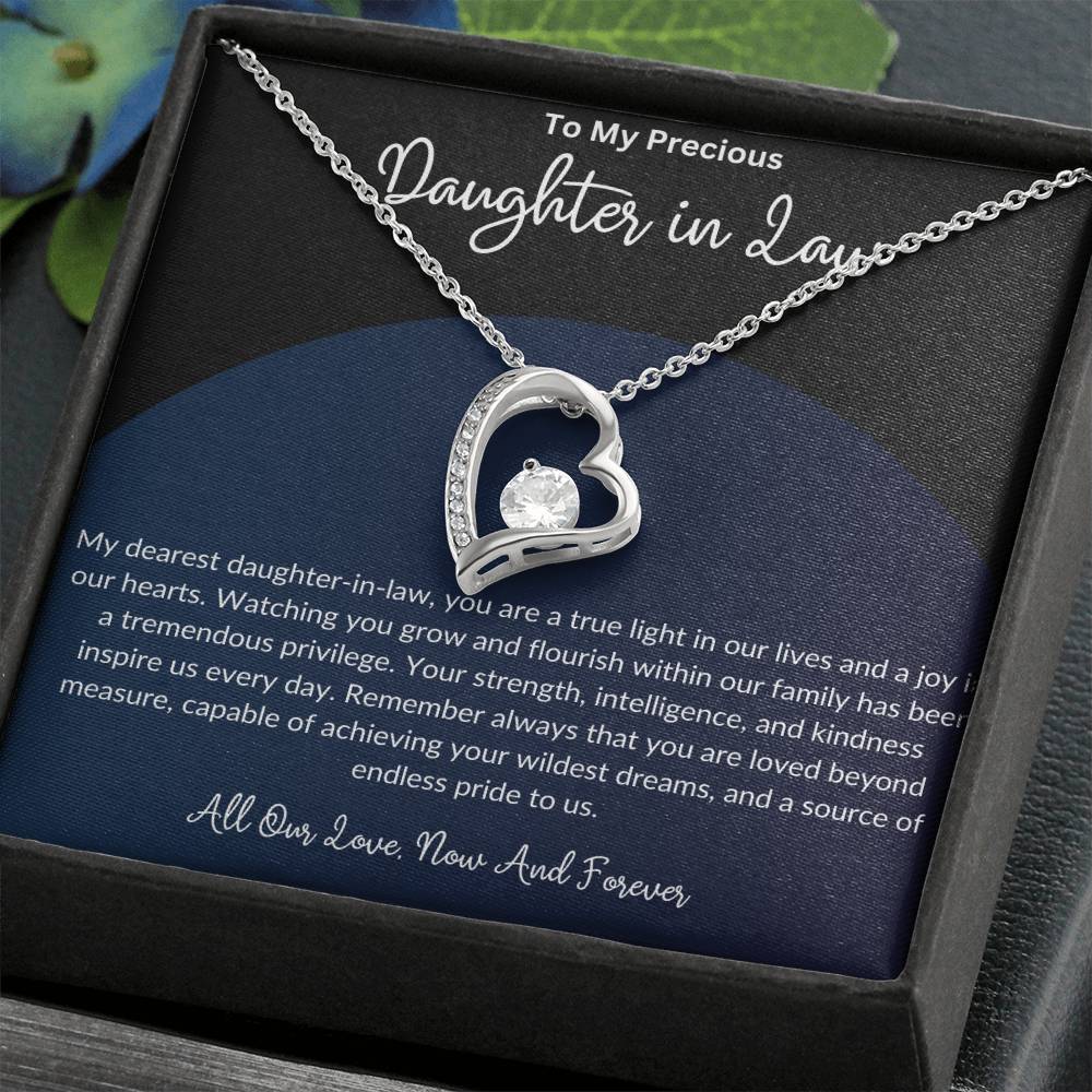 To Our Precious Daughter In Law - Forever Love Necklace