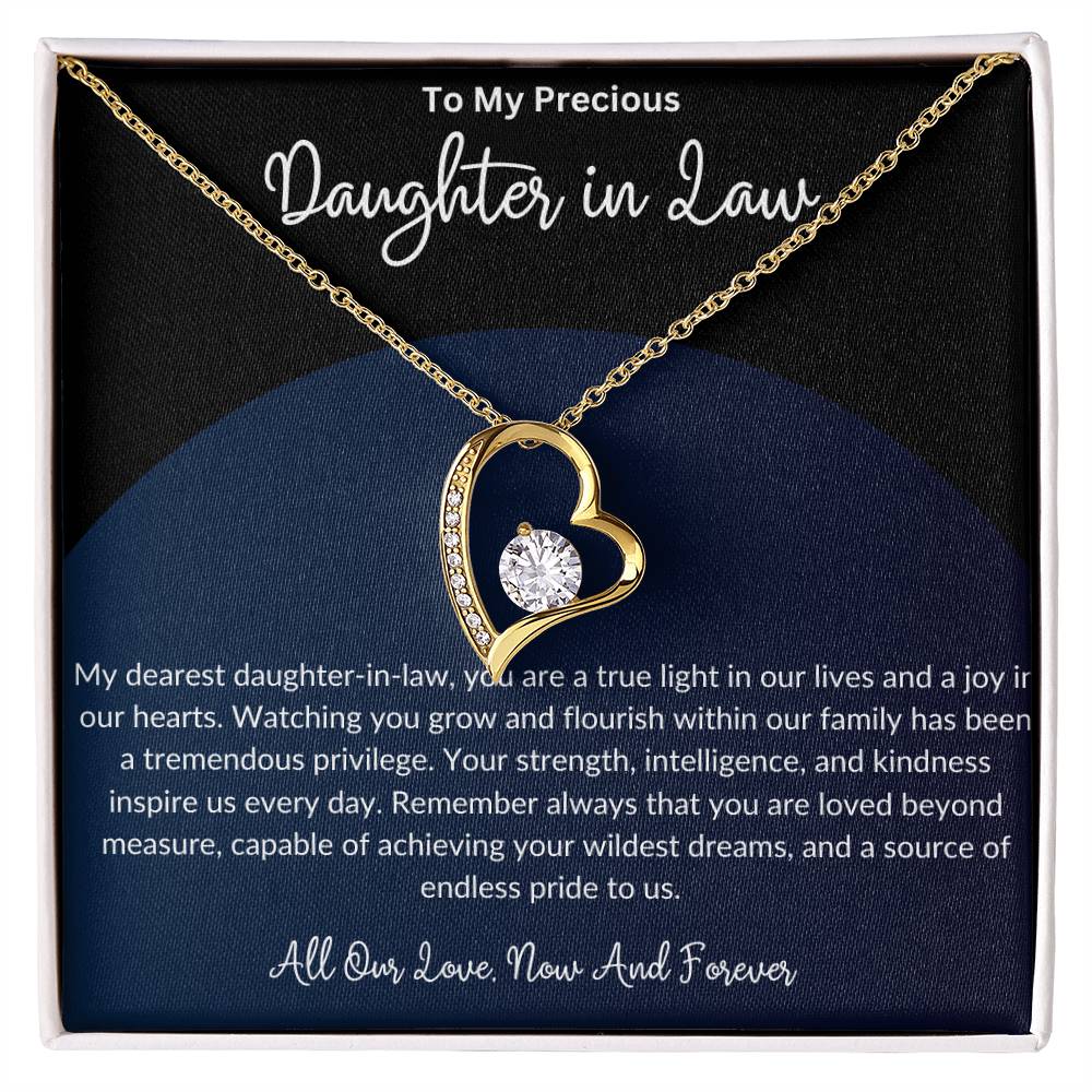 To Our Precious Daughter In Law - Forever Love Necklace