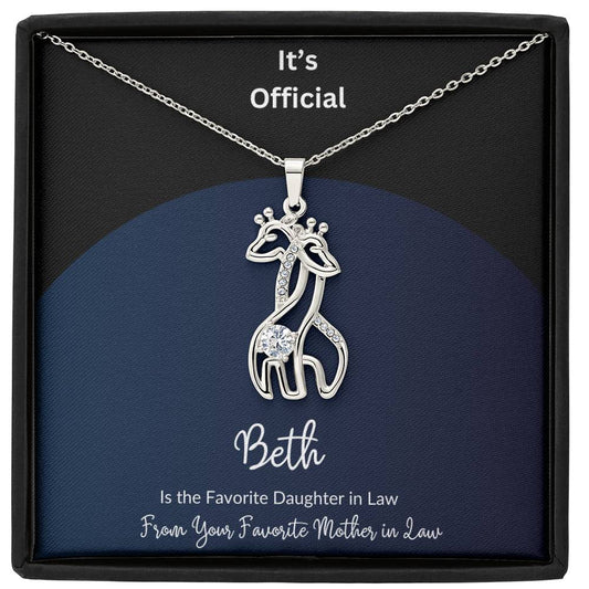 Daughter in Law Giraffe Necklace