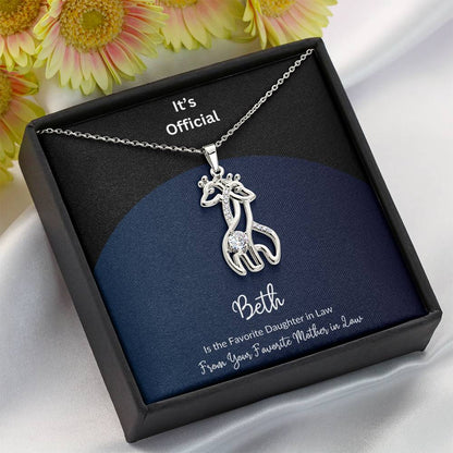 Daughter in Law Giraffe Necklace