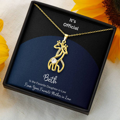 Daughter in Law Giraffe Necklace