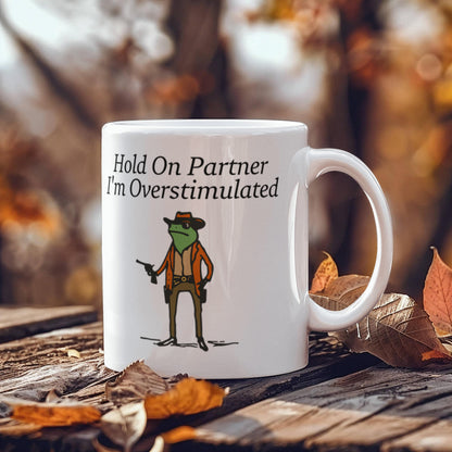 Funny Cowboy Frog Ceramic Mug - 11 & 15 oz.