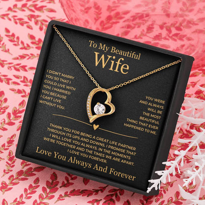 Forever Love Necklace - To My Beautiful Wife