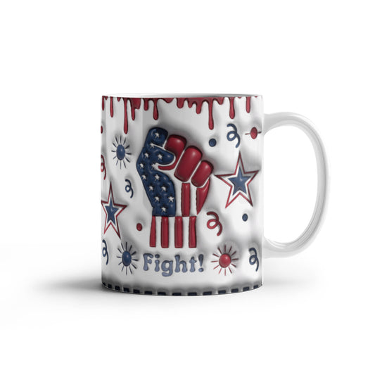 Patriotic Ceramic Mug for Coffee Lovers