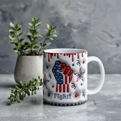 Patriotic Ceramic Mug for Coffee Lovers