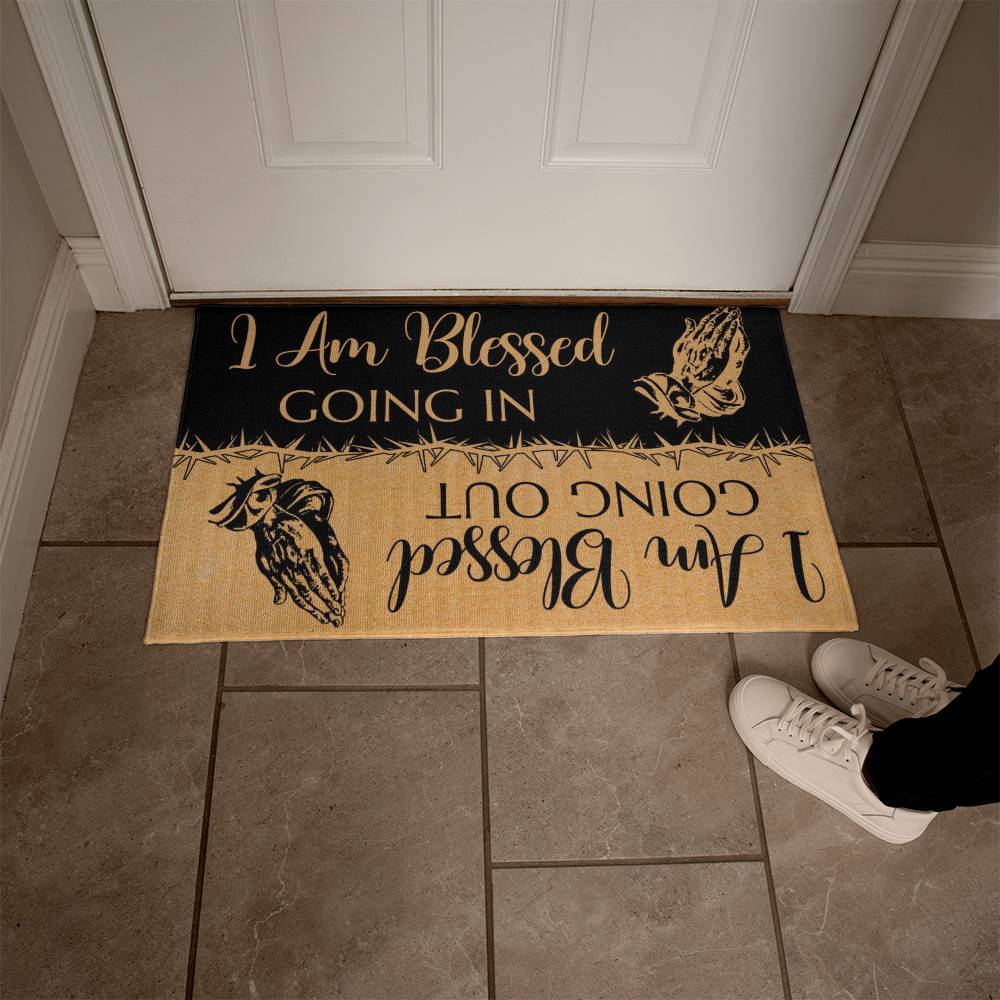 Blessed Going In and Out Welcome Mat