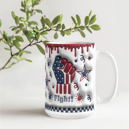 Patriotic Ceramic Mug for Coffee Lovers