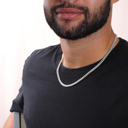 Cuban Link Chain with Sentimental Message for Grandson