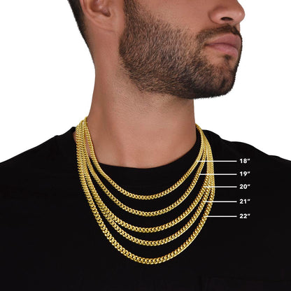 To My Son Cuban Link Chain Necklace - Gift Box Included