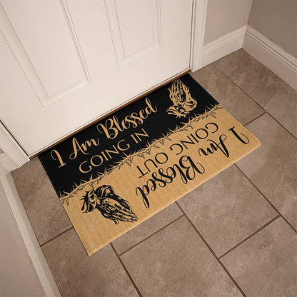Blessed Going In and Out Welcome Mat