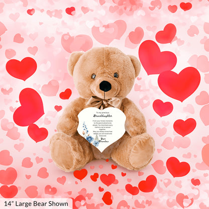 Gift for Granddaughter from Grandma – Custom Teddy Bear with Heartfelt Message – Soft Plush Keepsake