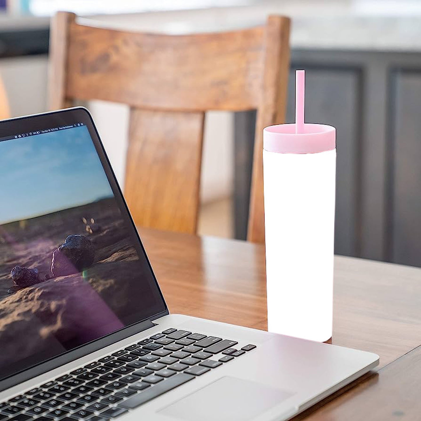 Personalized Custom Name Matte Pastel Skinny Tumblers Pink 16 oz, Perfect Gift for College Students, Student Gift