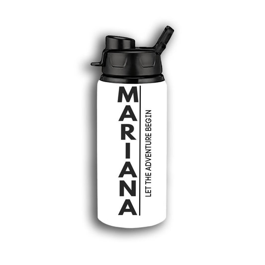 Personalized Name Water Bottle – Let the Adventure Begin – Custom Gift for College, Travel, Graduation or Back to School