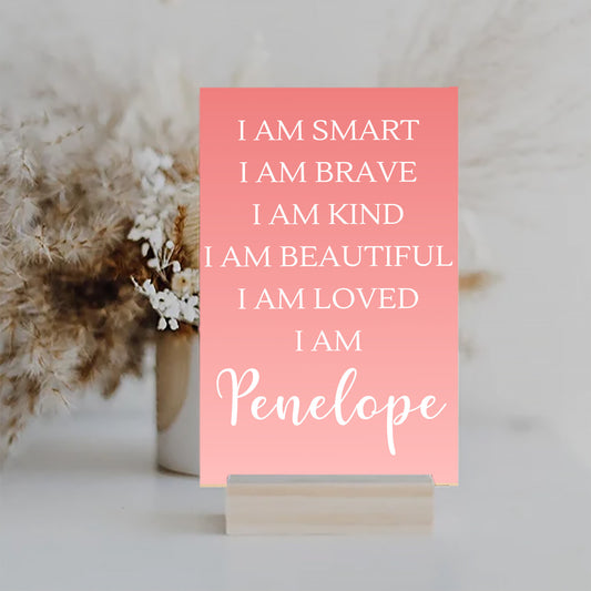Personalized Custom Name Self Motivation UV Printed MDF Sign - 6x10, Gift for Friend, Birthday Gift, Motivational Print