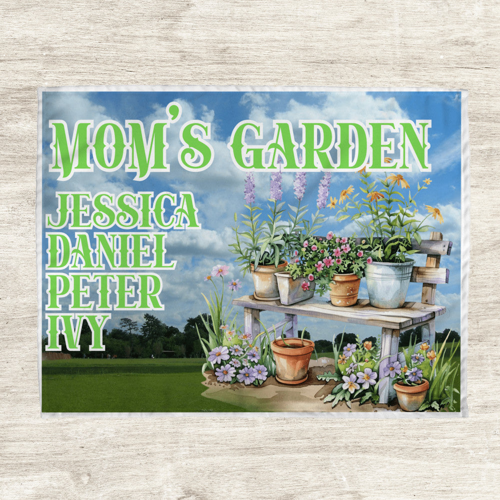 Mom's Garden Wall Tapestry 26x36, Gift for Mom, Garden Decor, Garden Tapestry, Mother's Day Gift