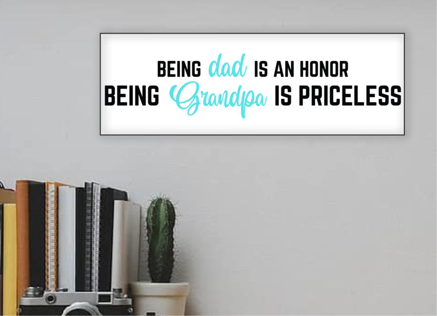 Dad and Grandpa UV Printed MDF Sign - 15x5 Gift for Dad, Father's Day Gift, Grandpa Gift, Dad Birthday Gift
