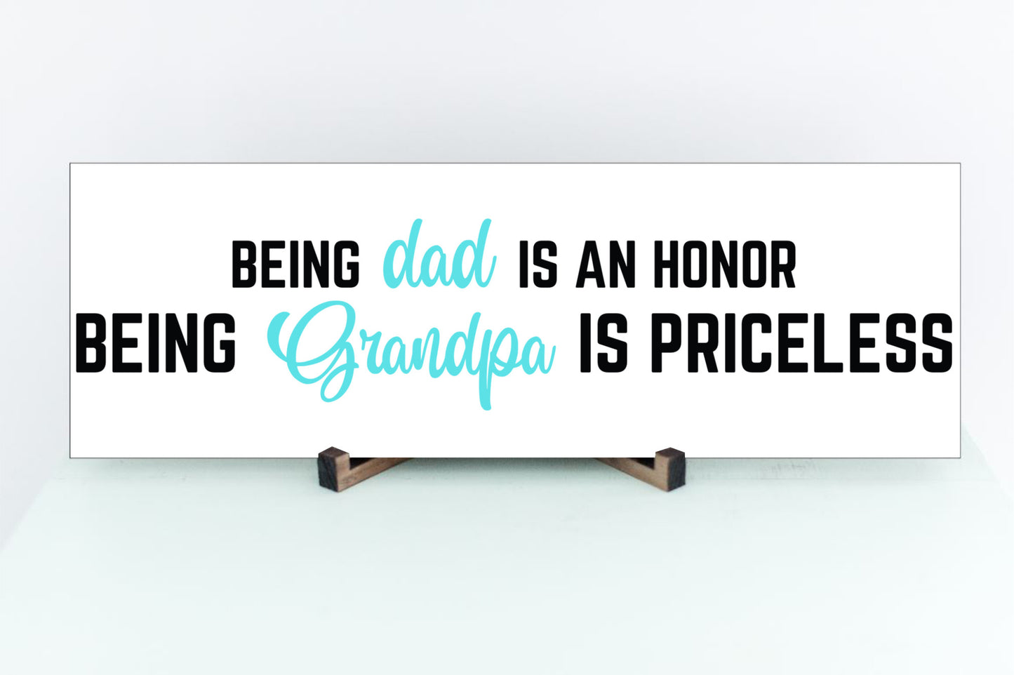 Dad and Grandpa UV Printed MDF Sign - 15x5 Gift for Dad, Father's Day Gift, Grandpa Gift, Dad Birthday Gift