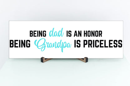 Dad and Grandpa UV Printed MDF Sign - 15x5 Gift for Dad, Father's Day Gift, Grandpa Gift, Dad Birthday Gift